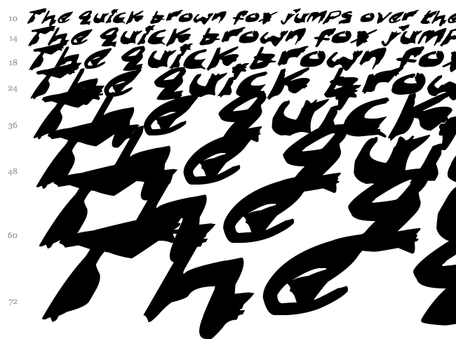 Nightmare Ink font waterfall